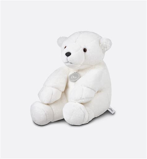 Grande peluche ourson Fausse fourrure blanche .